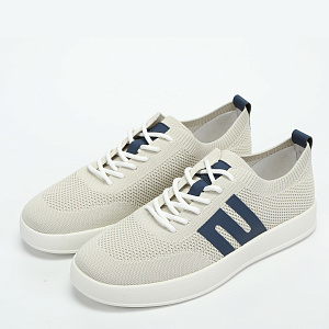 Бежевые кеды из текстиля