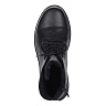Черные ботинки из кожи на подкладке из искусственной шерсти на утолщенной подошве