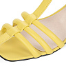 Желтые босоножки из кожи на подкладке из экокожи на фантазийном каблуке