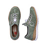 Зеленые кроссовки из экокожи и текстиля