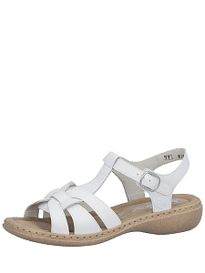 Белые сандалии из кожи