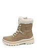 Бежевые зимние ботинки из кожи Remonte