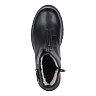 Черные ботинки на молнии с декоративной пряжкой из экокожи на подкладке из текстиля рифленой подошве