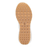 Бежево-серые кроссовки из комбинированных материалов без подкладки