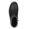 Черные утепленные ботинки из кожи на молнии
