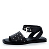 Черные сандалии из гладкой кожи CorsoComo