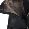 черные ботинки на шнурках из кожи на подкладке из текстиля утолщенной подошве