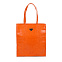 Оранжевая сумка тоут из экокожи