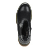 Черные ботинки челси из кожи на подкладке из натурального меха на утолщеной подошве