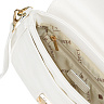Белая сумка сэдл из экокожи жесткой формы