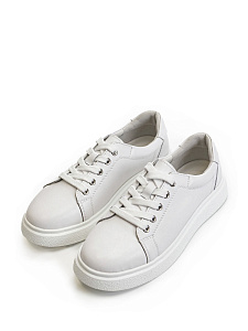 Белые кеды из композиционной кожи