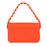 Оранжевая сумка из экокожи на цепочке с дополнительным ремнем