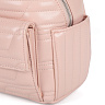 Розовый рюкзак из экокожи с декоративной прошивкой