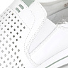 Белые туфли из кожи с перфорацией на подкладке из текстиля
