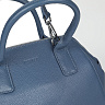 Синяя сумка сэтчел из натуральной кожи