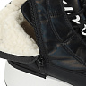 Черные кроссовки из комбинированных материалов на подкладке из натуральной шерсти  на утолщенной подошве