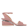 Розовые босоножки из велюра CorsoComo