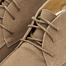 Бежевые утепленные ботинки из гидрофобного велюра