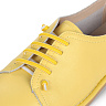 Желтые полуботинки из кожи на венском каблуке