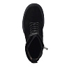 черные ботинки из велюра на подкладки из комбинированных материалов на утолщенной подошве