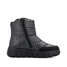 Черные дутики из экокожи Rieker