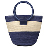 Синяя пляжная сумка из комбинированных материалов