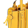 Желтая сумка тоут из экокожи с дополнительной ручкой