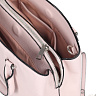 Розовая сумка сэтчел из экокожи с цветной дополнительной ручкой