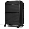 Черный универсальный чемодан из полипропилена