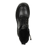 Черные высокие ботинки из кожи с декоративной отстрочкой на подкладке из текстиля на утолщенной тракторной подошве