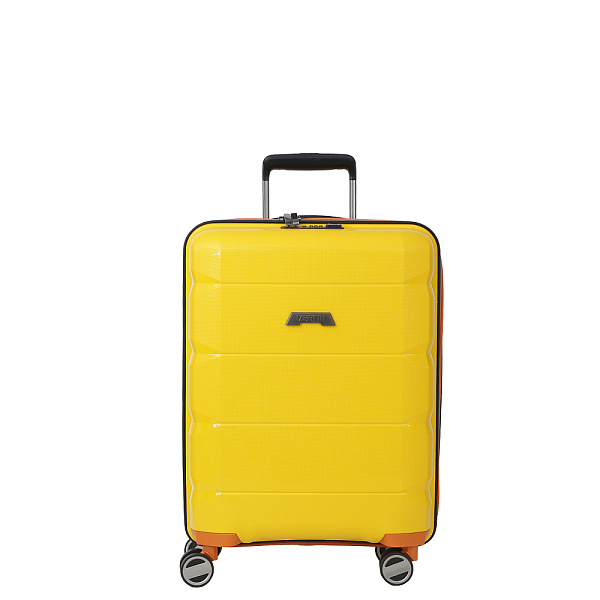 Жёлтый компактный чемодан из полипропилена