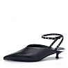 Черные открытые туфли из гладкой кожи CorsoComo