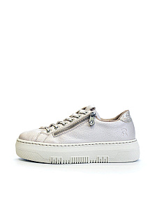 Бежевые кеды из экокожи