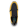 Черно-желтые кроссовки из комбинированных материалов