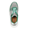 Серо-зеленые кроссовки из натурального нубука