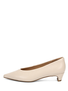 Бежевые туфли лодочки из кожи