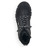 Черные ботинки из экокожи на подкладке из искусственной шерсти на утолщенной подошве