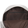 Серый рюкзак из экокожи с наружным карманом на молнии