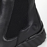 Черные ботинки из кожи на подкладке из текстиля на утолщенной подошве