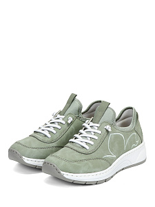 Зеленые кроссовки из экокожи