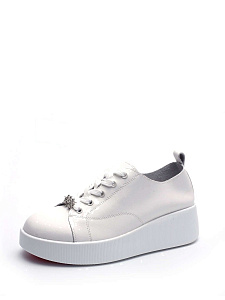 Белые кеды из композиционной кожи