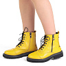 Желтые ботинки из кожи на шнуровке
