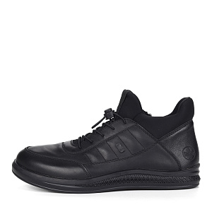 Черные кроссовки из комбинированных материалов на шерсти