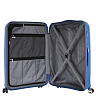 Синий вместительный чемодан из полипропилена