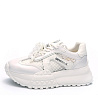 Белые кроссовки из текстиля и кожи CorsoComo