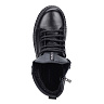 Черные ботинки на утолщенной подошве из кожи