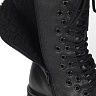 Черные высокие ботинки из комбинированных материалов на подкладке из искусственной шерсти на трактор