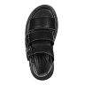 Черные сандалии из кожи на подкладке из натуральной кожи на утолщенной  подошве