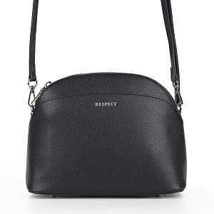 Черная сумка мессенджер из экокожи