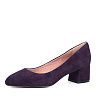 Фиолетовые декорированные туфли из велюра